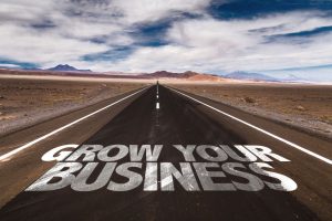 the words "grow your business" written on a desert highway